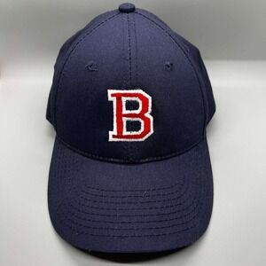 BOSTON B Embroidered 3D Adjustable Baseball Hat Blue/Red Outdoor Cap Brand EUC